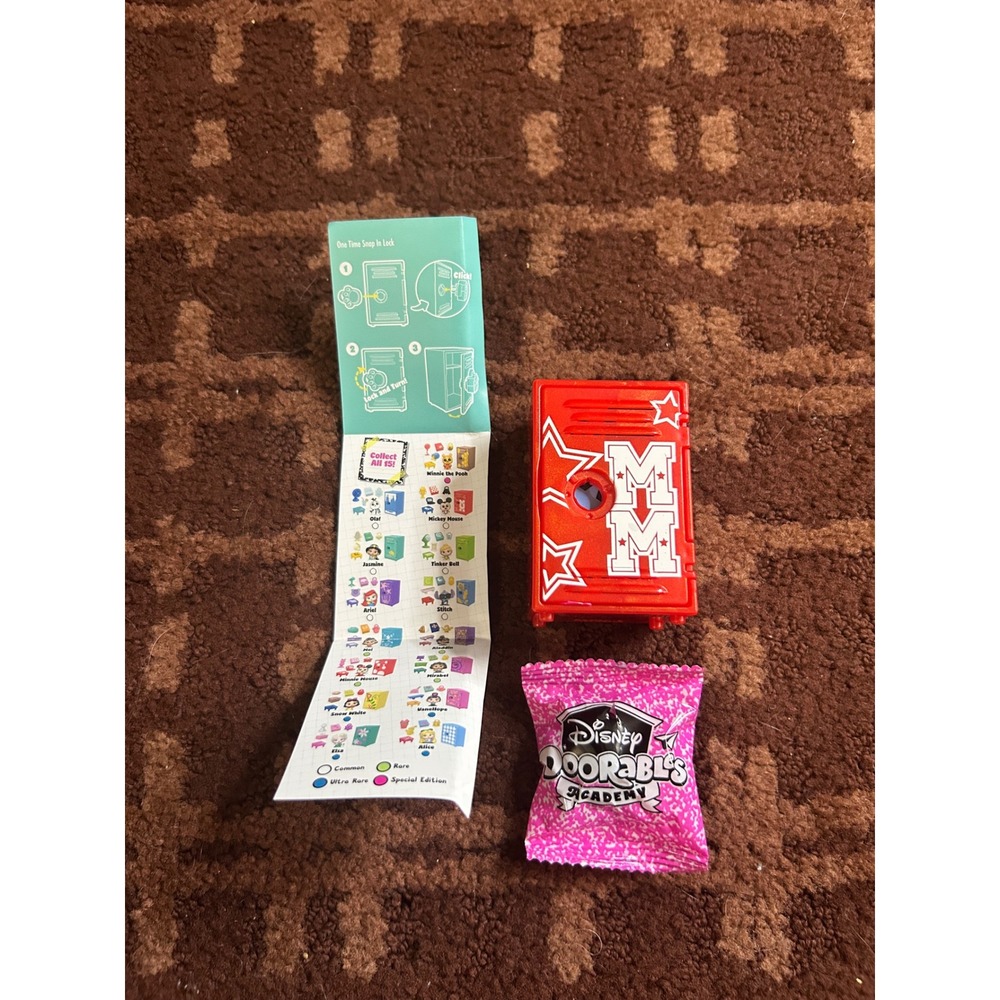 Disney Doorables Academy Mickey Mouse Red Locker Mystery Blind Bag Set